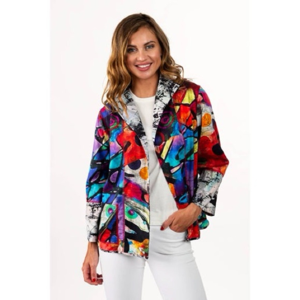 Colorful Abstract Reversible Women's Jacket